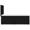 vidaXL Cama box spring con colch&oacute;n tela negro 100x200 cm