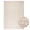 vidaXL Alfombra ZIZUR apariencia yute interior exterior crema