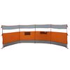 vidaXL Cortaviento de camping impermeable gris naranja 510x153 cm