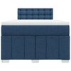 vidaXL Cama box spring con colch&oacute;n tela azul 120x200 cm