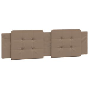 vidaXL Cabecero de cama acolchado Zadar cuero sint&eacute;tico capuchino 180 cm