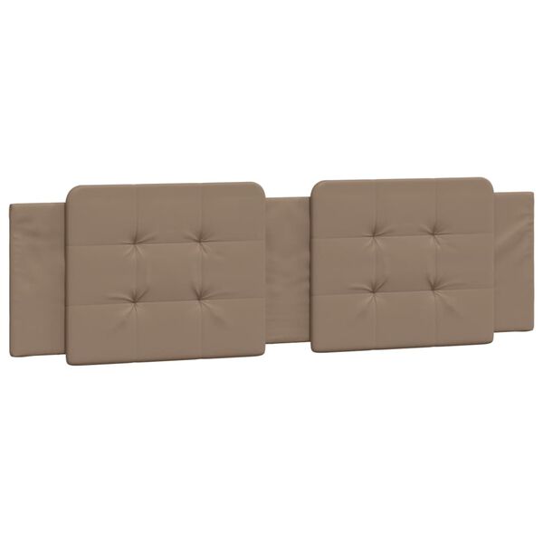 vidaXL Cabecero de cama acolchado Zadar cuero sint&eacute;tico capuchino 180 cm