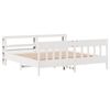 vidaXL Estructura de cama sin colch&oacute;n madera maciza blanca 200x200 cm