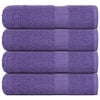 vidaXL Toallas de ba&ntilde;o FROGN 4 uds morado 100x150 cm 360 g/m&sup2;