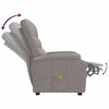 vidaXL Sillón de masaje reclinable de tela gris taupé