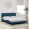 vidaXL Estructura de cama sin colch&oacute;n terciopelo azul 160x200 cm