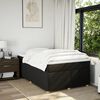 vidaXL Cama box spring con colch&oacute;n tela negro 120x200 cm