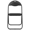 vidaXL Silla Plegable 2 pcs Negro 48 x 43,5 x 81 cm Cuero sint&eacute;tico