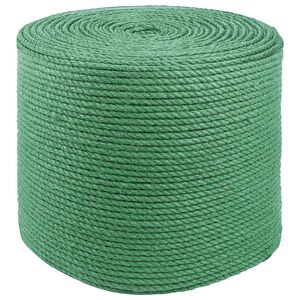 vidaXL Cuerda de yute 8 mm Verde 100% yute Tossa