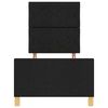 vidaXL Estructura de cama con cabecera Negro 80 x 200 cm tela