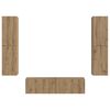 vidaXL 3 pcs Roble artesanal