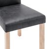 vidaXL Sillas de comedor 2 unidades piel de ante artificial gris