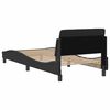 vidaXL Estructura de cama con cabecero Dover terciopelo negro 90x190 cm
