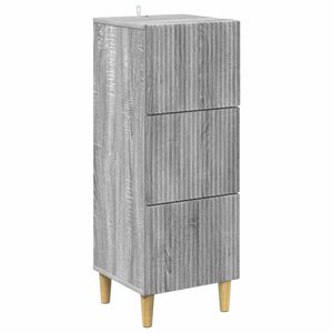 vidaXL Cajonera Gris Sonoma 33 x 34,5 x 90 cm Madera de Ingenier&iacute;a