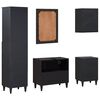 vidaXL Juego de Muebles de Ba&ntilde;o con caj&oacute;n 5 pcs Madera de mango maciza