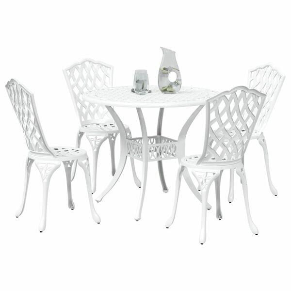 vidaXL Conjunto de Comedor de Jard&iacute;n 5 pcs Aluminio
