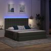 vidaXL Cama con almacenamiento y LED Gris oscuro 160 x 200 cm