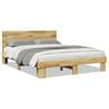 vidaXL Estructura de cama con cabecero sin colch&oacute;n 140x190 cm