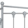 vidaXL Estructura de sofá cama sin colchón metal gris 90x200 cm