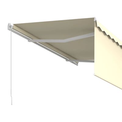 vidaXL Toldo retráctil manual con persiana color crema 3x2,5 m