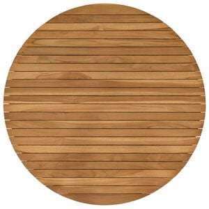 vidaXL Encimera &Oslash; 90 x 3,5 Redondo Madera de teca maciza Natural