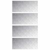 vidaXL Pelda&ntilde;o 4 uds. 90 x 40 cm Plateado Aluminio Rectangular
