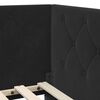 vidaXL Estructura de cama en esquina Negro 90 x 190 cm Terciopelo