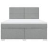 vidaXL Cama box spring con colch&oacute;n tela gris claro 180x200 cm