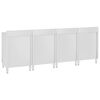 vidaXL Mesa de trabajo comercial mueble acero inoxidable 240x60x96 cm