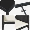 vidaXL Conjunto de Comedor de Jard&iacute;n 5 pcs Negro rat&aacute;n sint&eacute;tico