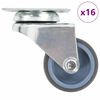 vidaXL Ruedas dobles giratorias 16 unidades 50 mm
