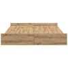 vidaXL Cama con almacenamiento con caj&oacute;n Roble artesanal 160 x 200 cm