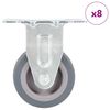 vidaXL Ruedas fijas 8 unidades 50 mm