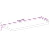 vidaXL Tablero de mesa borde natural madera maciza mango 70x20x3,8 cm