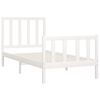 vidaXL Estructura de cama madera maciza de pino blanco 100x200 cm