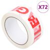 vidaXL Cinta de embalaje 72 piezas letras FR&Aacute;GIL blanco 48 mm x 66 m