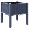 vidaXL Jardinera con patas PP azul gris 40x40x42 cm