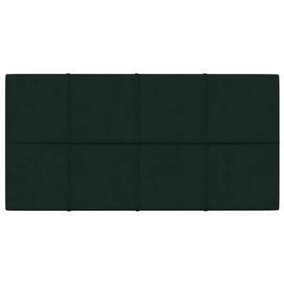 vidaXL Paneles de pared 12 uds terciopelo verde oscuro 60x30 cm 2,16m²