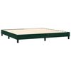 vidaXL Cama box spring colch&oacute;n y LED terciopelo verde oscuro 200x200cm