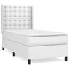 vidaXL Cama box spring con colch&oacute;n cuero sint&eacute;tico blanco 90x190 cm