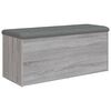 vidaXL Banco con almacenaje madera ingenier&iacute;a gris Sonoma 102x42x45 cm