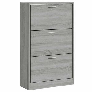 vidaXL Zapatero madera contrachapada gris Sonoma 63x24x103 cm
