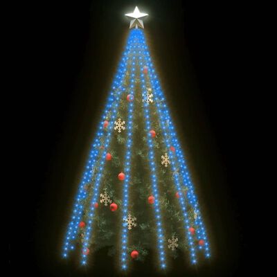 vidaXL Luces de árbol 500 LEDs interior y exterior azul 500 cm
