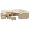 vidaXL Conjunto de sof&aacute; de jard&iacute;n 12 uds. 9-N&uacute;mero de plazas Beige