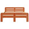 vidaXL Cama sin colch&oacute;n madera maciza de pino marr&oacute;n cera 200x200 cm