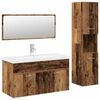 vidaXL Juego de muebles de ba&ntilde;o 4 piezas madera ingenier&iacute;a envejecida
