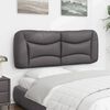 vidaXL Cabecero de cama acolchado Hvar cuero sint&eacute;tico gris 120 cm