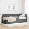 vidaXL Estructura de cama en esquina Gris oscuro 80 x 200 cm tela