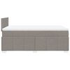 vidaXL Cama box spring con colch&oacute;n tela gris taupe 120x190 cm