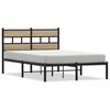 vidaXL Estructura de cama sin colch&oacute;n metal roble Sonoma 120x200 cm